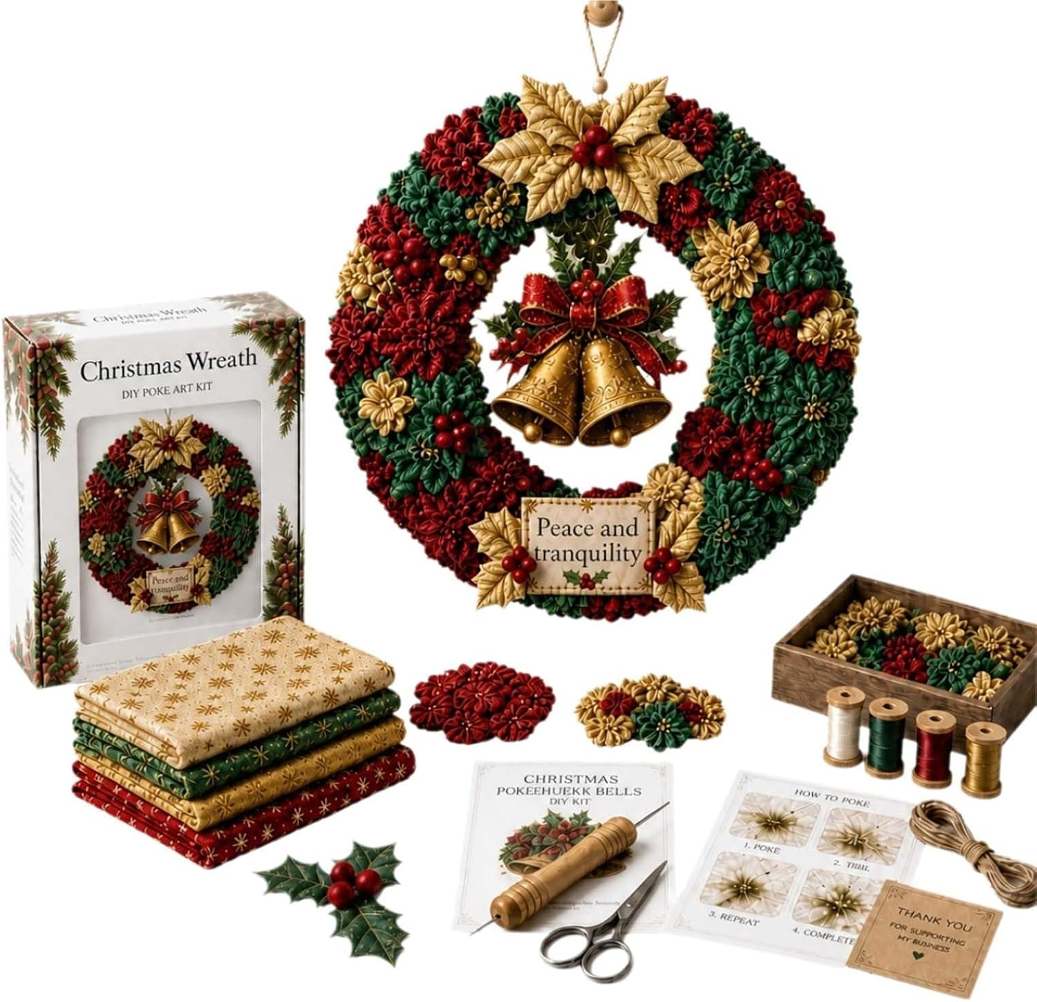 Art Craft Kit - 2026 3D Kumaşla Yapılan Çelenk DIY
