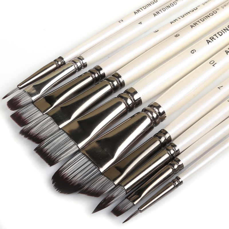 Gouache Paint Set - 10'lu Boya Fırçası Seti Sanat Akrilik