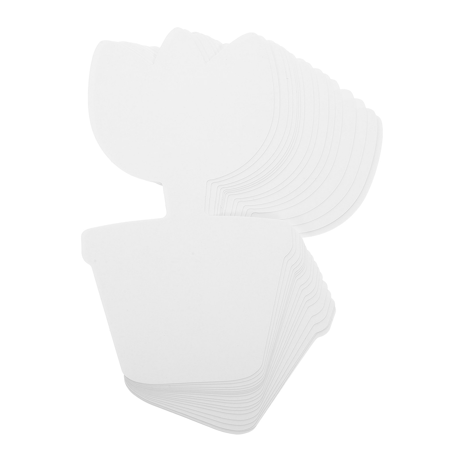 Art Craft Cardboard - 20 Adet Boş Karton Saksı Şekilleri,
