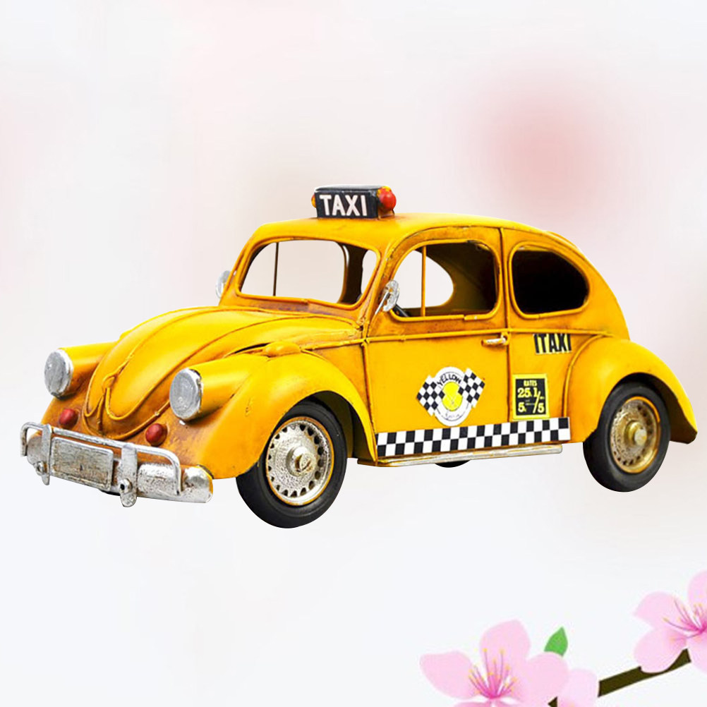 Art Craft Bar - Metal Taksi Araba Modeli, Vintage Teneke