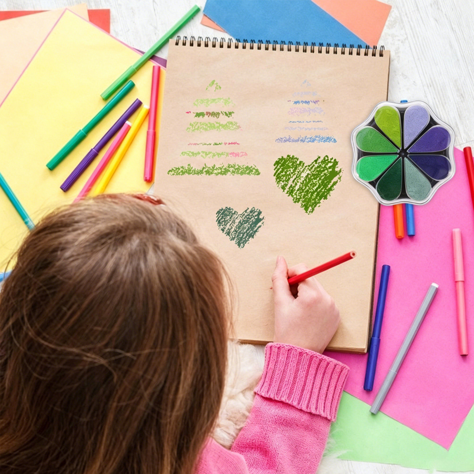 Art And Craft For Nursery - Craft Mürekkep Pedi, Kompakt Tasarım, Çok