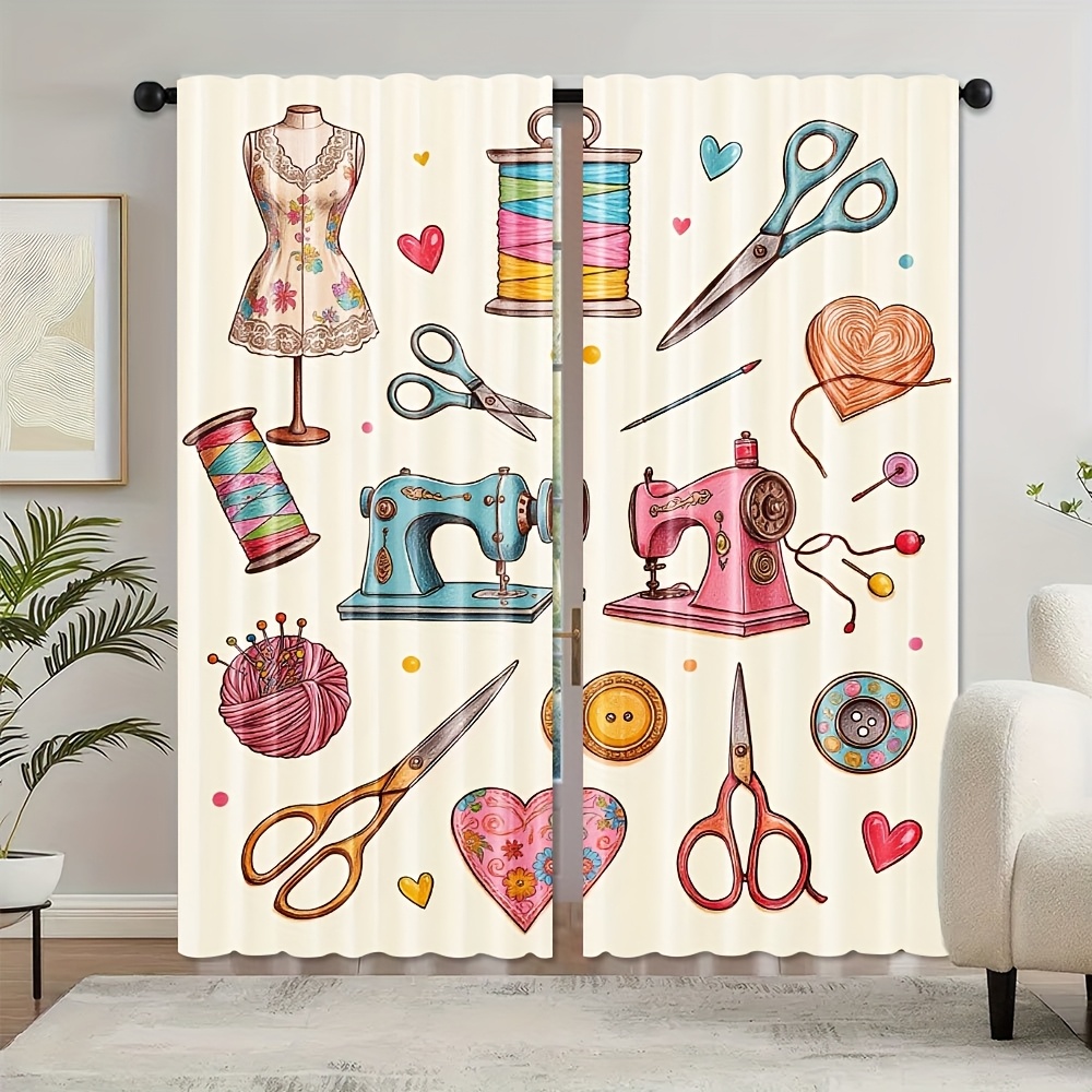 Art And Craft For Nursery - Dikiş Odası Dekorasyonu, Perde Kumaşı, Dikiş