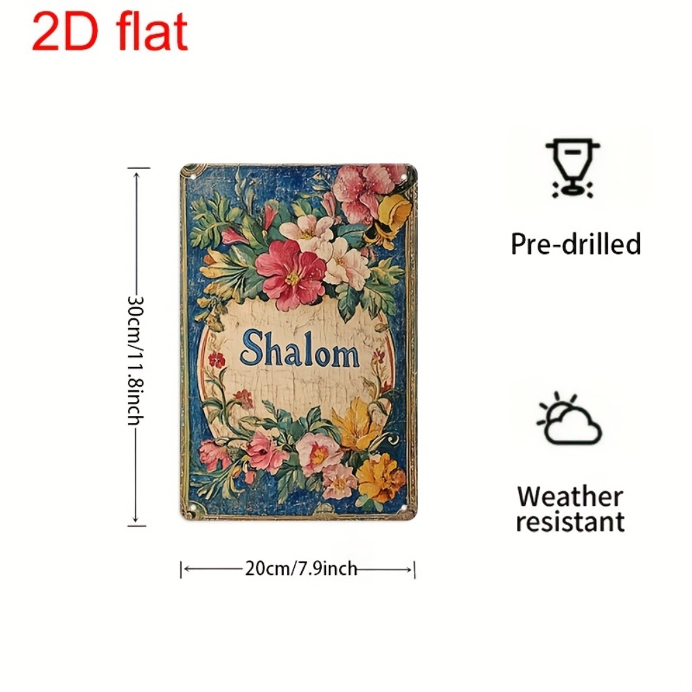 Art & Craft Paper For Kids - CIFBUY Vintage Çiçekli Şalom Alüminyum Duvar