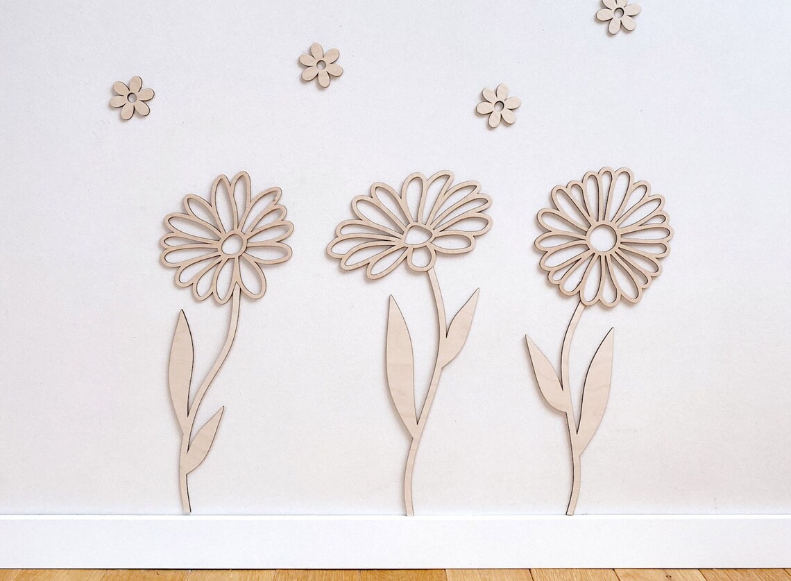 Ahşap Çiçekler Duvar Dekoru, Y - Art And Craft For Nursery incelemesi ve fiyatı
